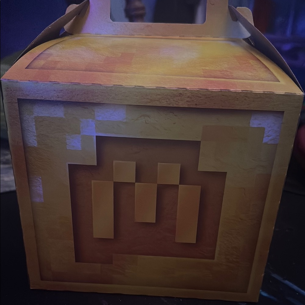 A Minecraft movie McDonald’s adult happy meal box only